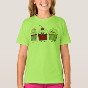 Cupcake family icing sprinkles cherry cakes heart T-Shirt