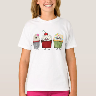 Cupcake family icing sprinkles cherry cakes heart T-Shirt
