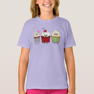 Cupcake family icing sprinkles cherry cakes heart T-Shirt