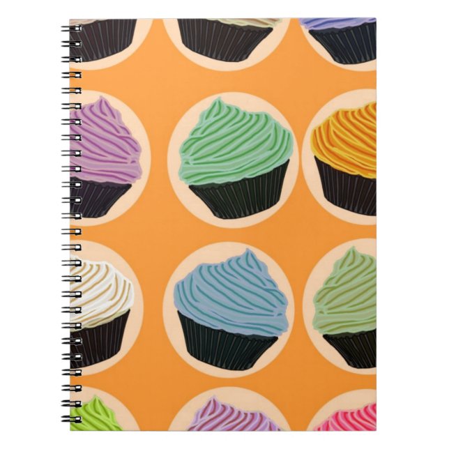 Cupcake Flavours Spiral Notebook (Front)