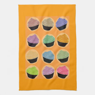 Cupcake Flavours Tea Towel