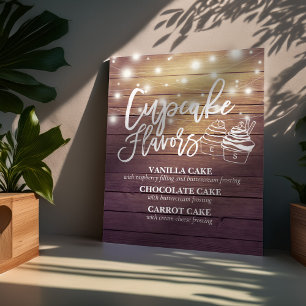 Cupcake Flavours Wedding sign Couple Mason Jar Woo