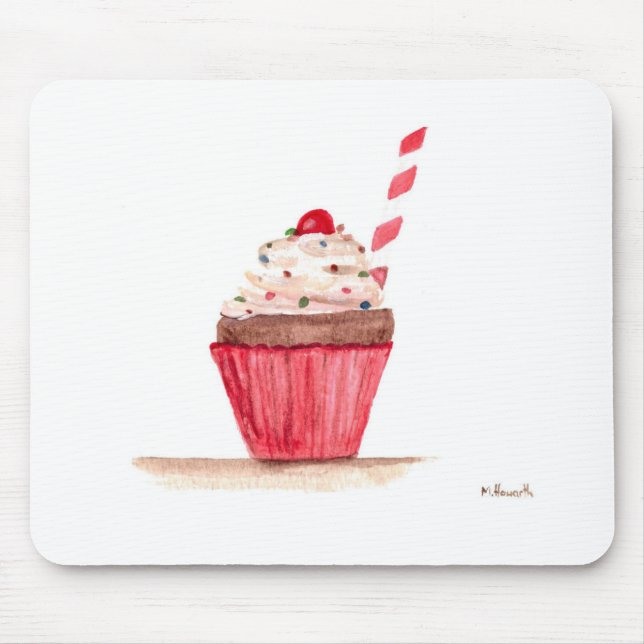 Cupcake food art mouse pad (Front)