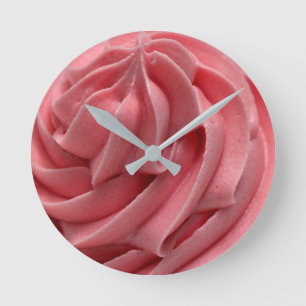 Cupcake frosting swirl round clock