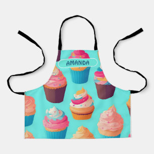 Cupcake Geometric Colourful Personalised Pattern Apron