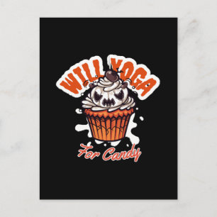 Cupcake Halloween idea for Moms Yoga Postcard