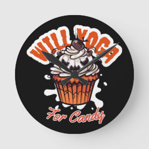 Cupcake Halloween idea for Moms Yoga Round Clock