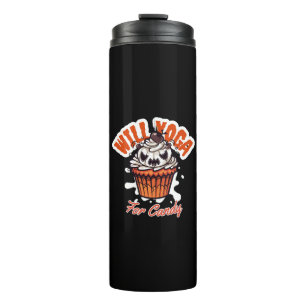 Cupcake Halloween idea for Moms Yoga Thermal Tumbler