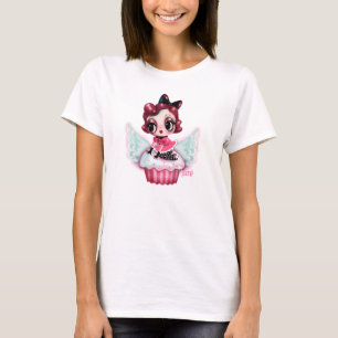 Cupcake Heaven - Dottie on a Flying Cupcake! T-Shirt
