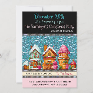 Cupcake Holiday Christmas Party Invitation