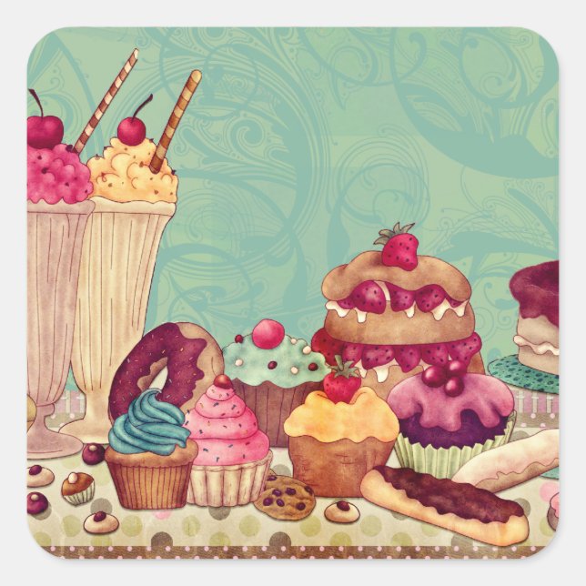 Cupcake & Ice Cream Patisserie Gift Tags (Front)