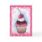 Cupcake in Pastel on Pink Background