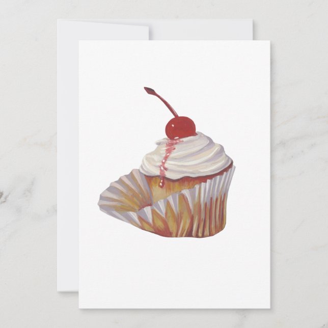 Cupcake Invitaion Holiday Card (Front)