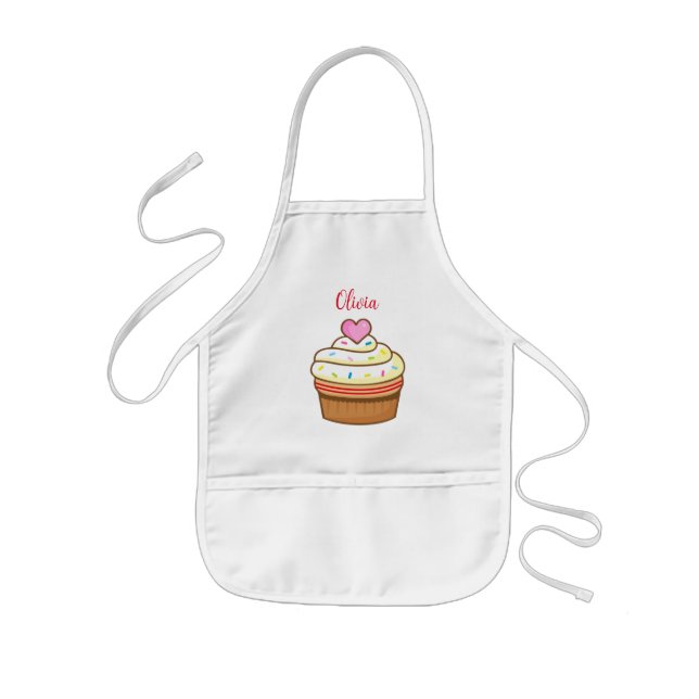 Cupcake Kids NAME baking apron cooking club (Front)
