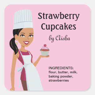 Cupcake Labels with Character Design #1
