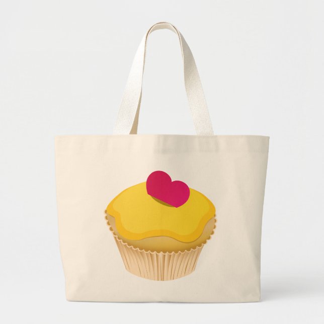 Cupcake Large Tote Bag (Front)