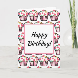 Cupcake Love Birthday Holiday Card