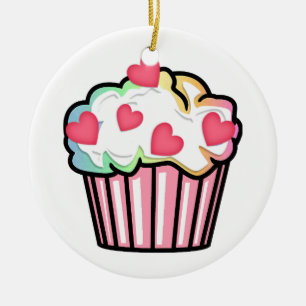 Cupcake Love Ceramic Tree Decoration