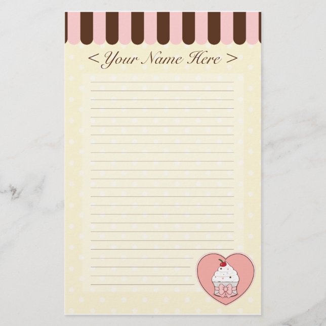 Cupcake Love Stationery (Front)