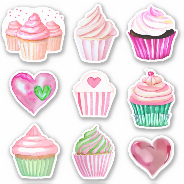 Cupcake Love Stickers - Collection 1 (Front)