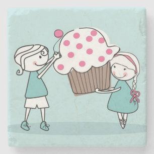 Cupcake Love Stone Coaster