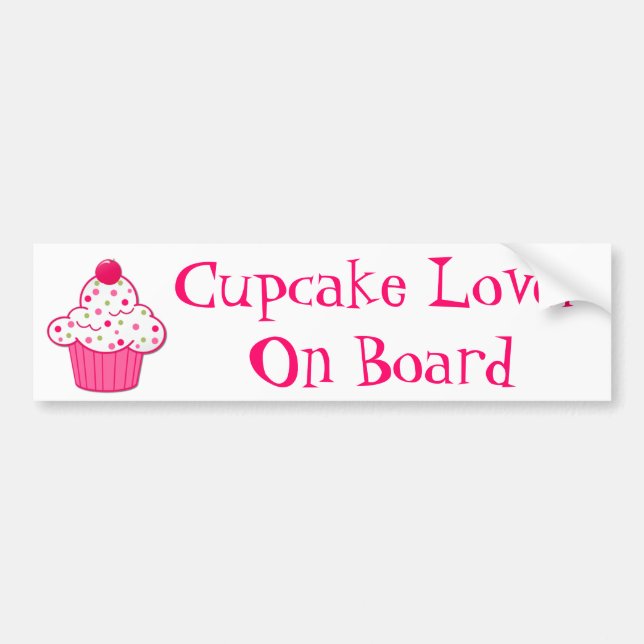 Cupcake Lover Bumper Sticker (Front)