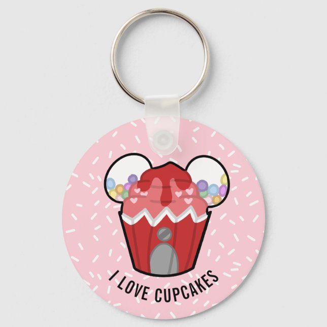 Cupcake Lover Gumball Cupcake Keychain (Front)