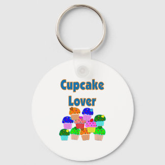"Cupcake Lover"---Mound of Bright coloured cupcake Key Ring