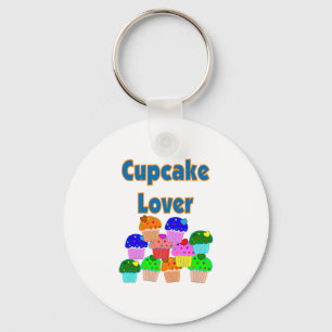"Cupcake Lover"---Mound of Bright coloured Key Ring