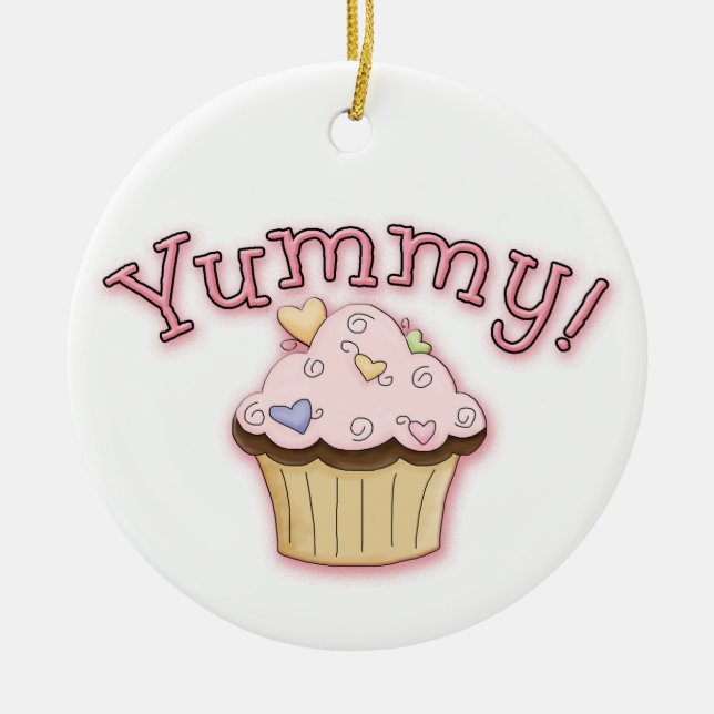 Cupcake Lovers Christmas Ornament (Front)