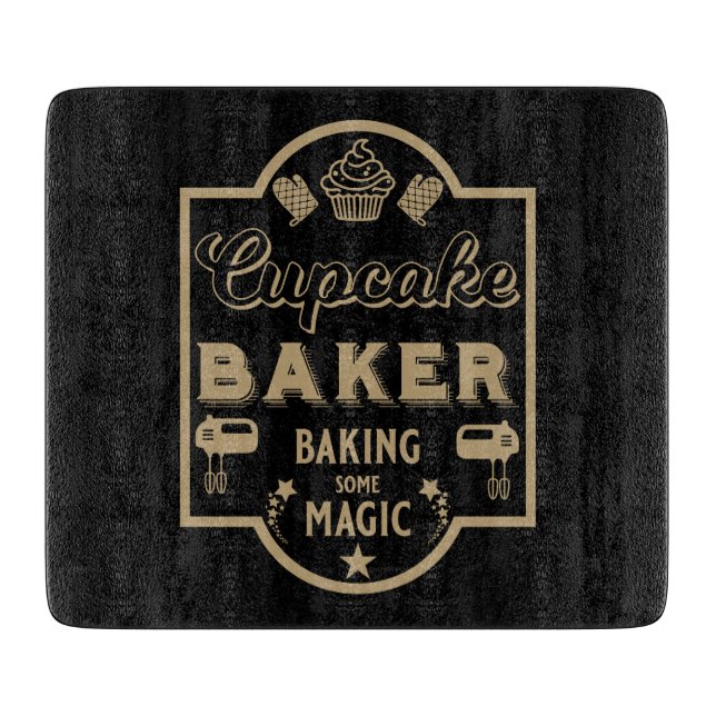 Cupcake Master Baker Cutting Board (Front)