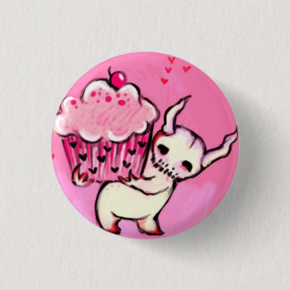 Cupcake monster 3 cm round badge
