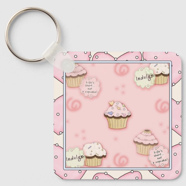 Cupcake Motto Keychain (Front)