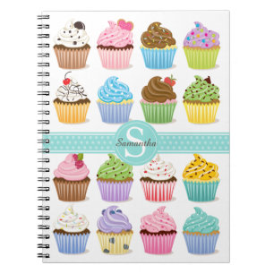 Cupcake Note Book Personalized