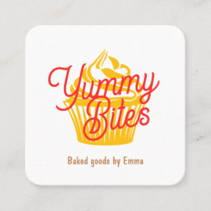 Cupcake or Cookie Square Business Card