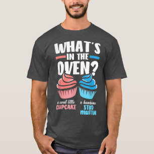 Cupcake or Muffin Baby Shower Gender Reveal Party  T-Shirt
