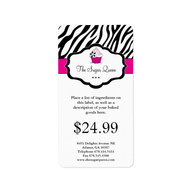 Cupcake Packaging Labels (Front)