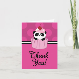 Cupcake Panda Thank You Card