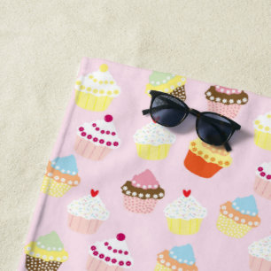 Cupcake Party Beach Towel