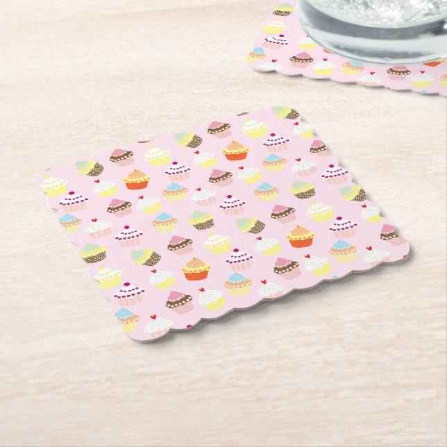 Cupcake Party Coasters (Angled)