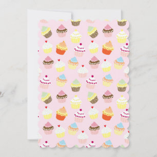 Cupcake Party Flat Greeting Card