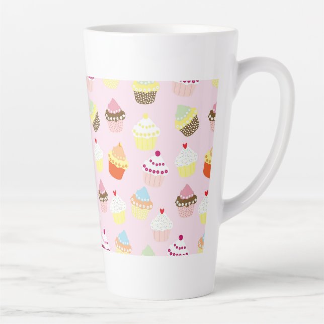 Cupcake Party  Latte Mug (Right)