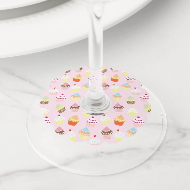 Cupcake Party Wine Tags (Close Up)