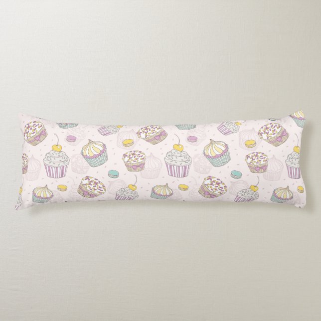Cupcake Pattern Body Cushion (Front)