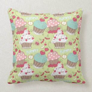 Cupcake pattern cushion