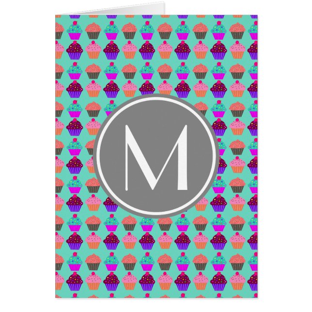 Cupcake Pattern Custom Monogram (Front)
