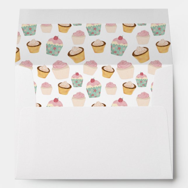 Cupcake Pattern Envelope (Back (Bottom))