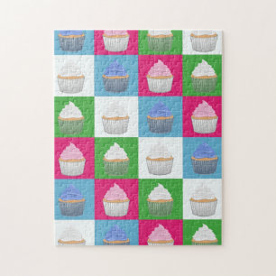 Cupcake Pattern Jigsaw Puzzle