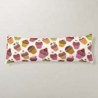 Cupcake Pattern, Muffin Pattern, Chocolate, Hearts
