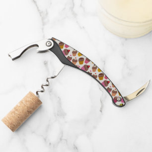 Cupcake Pattern, Muffin Pattern, Chocolate, Hearts Corkscrew